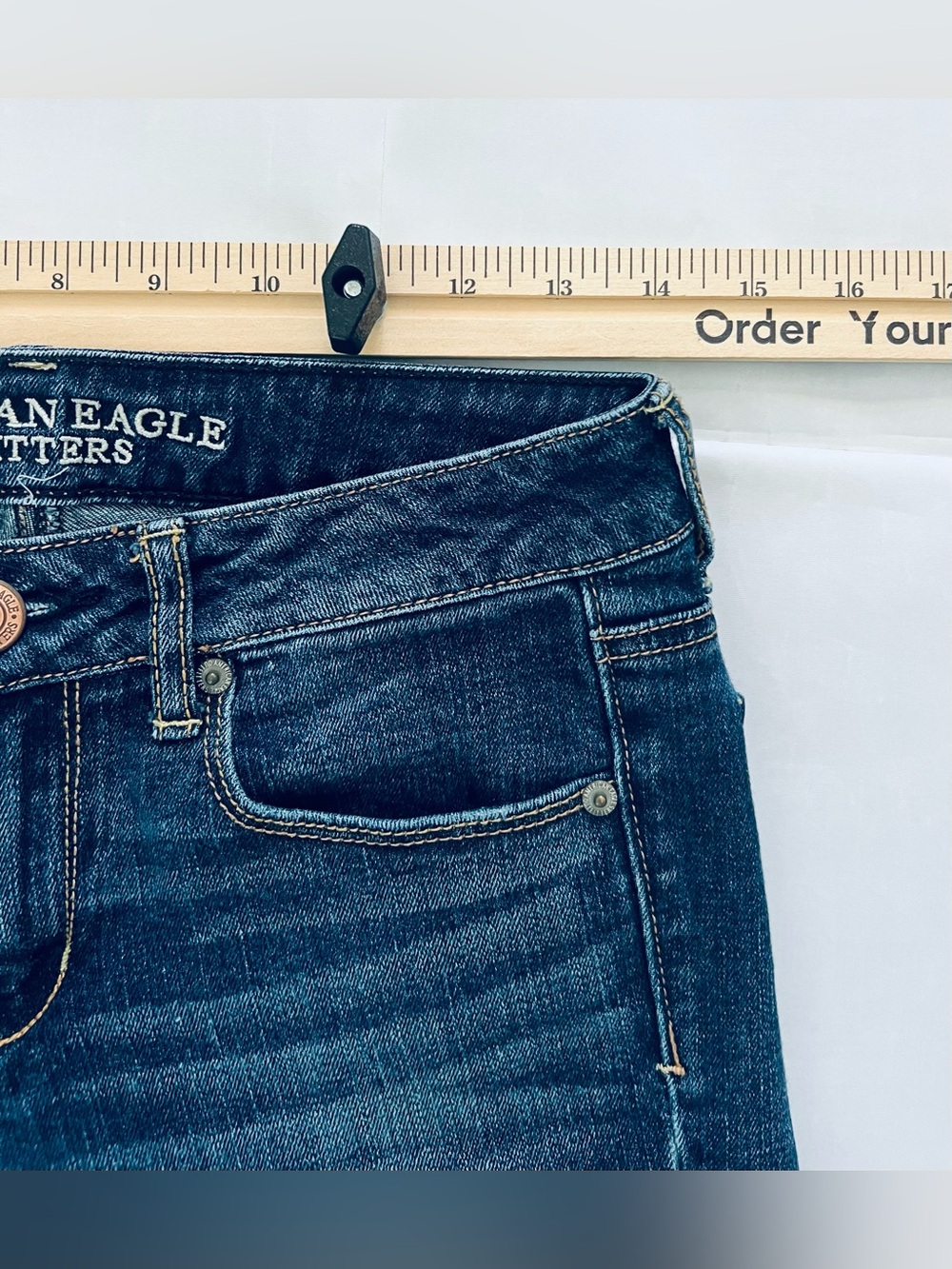 American Eagle Jeans Women's 27 X 22 Crop Skinny Stretch Low Rise Stretch Denim - Picture 5 of 8